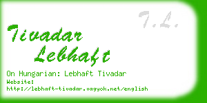 tivadar lebhaft business card